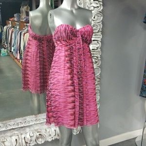 EXPRESS Strapless Padded 100% Silk